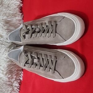 Mango Men's Tan Suede Sneakers